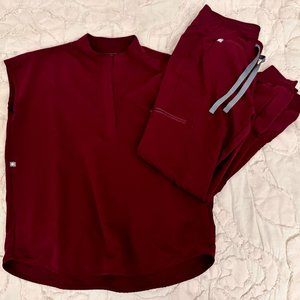 Figs Burgundy Scrubs
